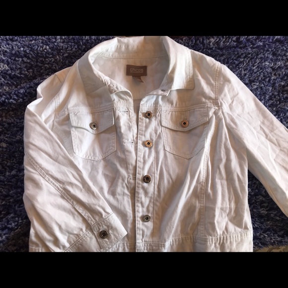 White Jean mid sleeve jacket - Picture 3 of 3